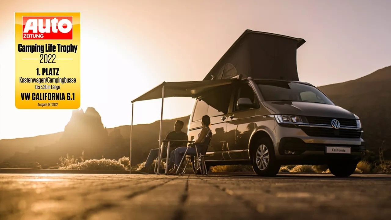 Camping Life Trophy 2022 – Kategorien „Kastenwagen/Campingbusse bis 5,30 m Länge“ und „Basisfahrzeug“: Der VW California 6.1