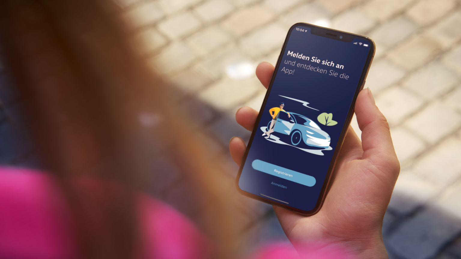 Anmeldefenster der VW We Connect App