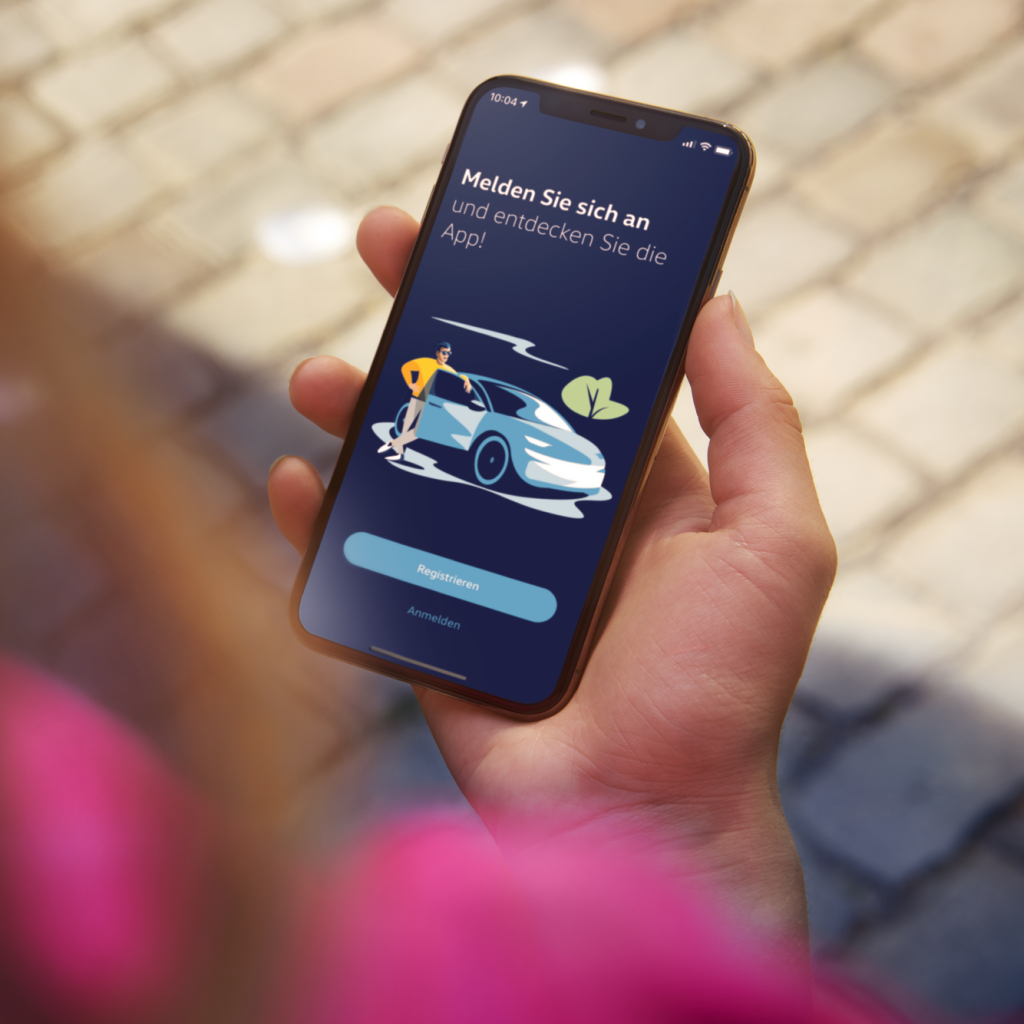 Anmeldefenster der VW We Connect App