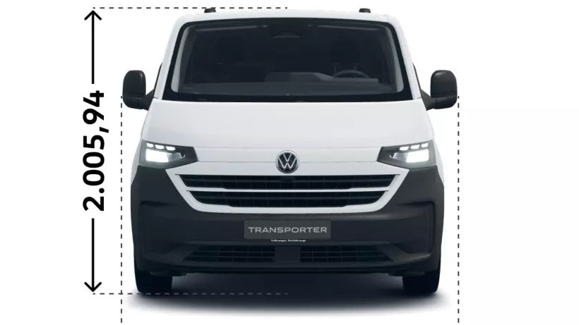 VW Transporter Kastenwagen Höhe und Breite