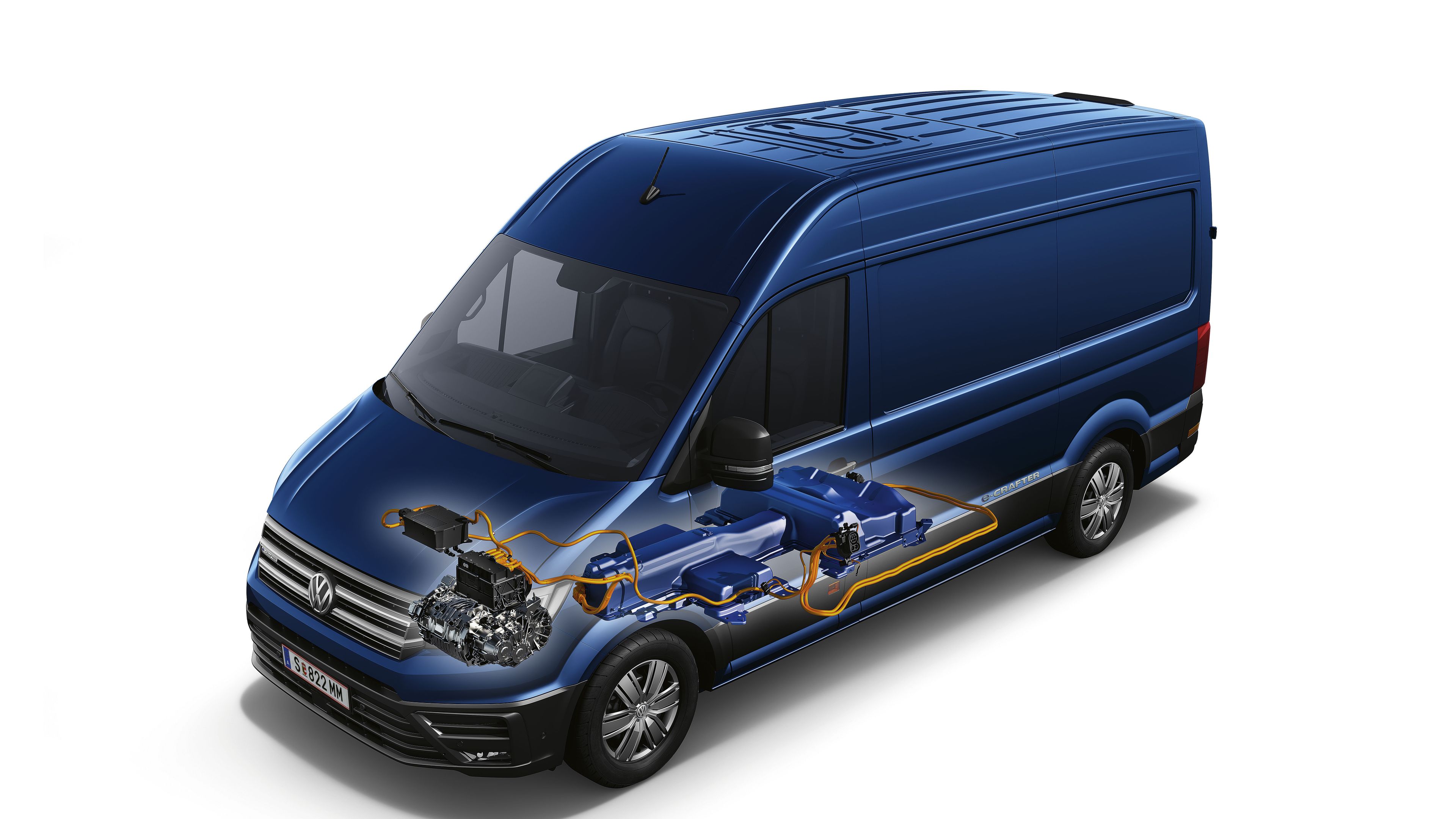 Darstellung des Volkswagen e-Crafter Elektromotors