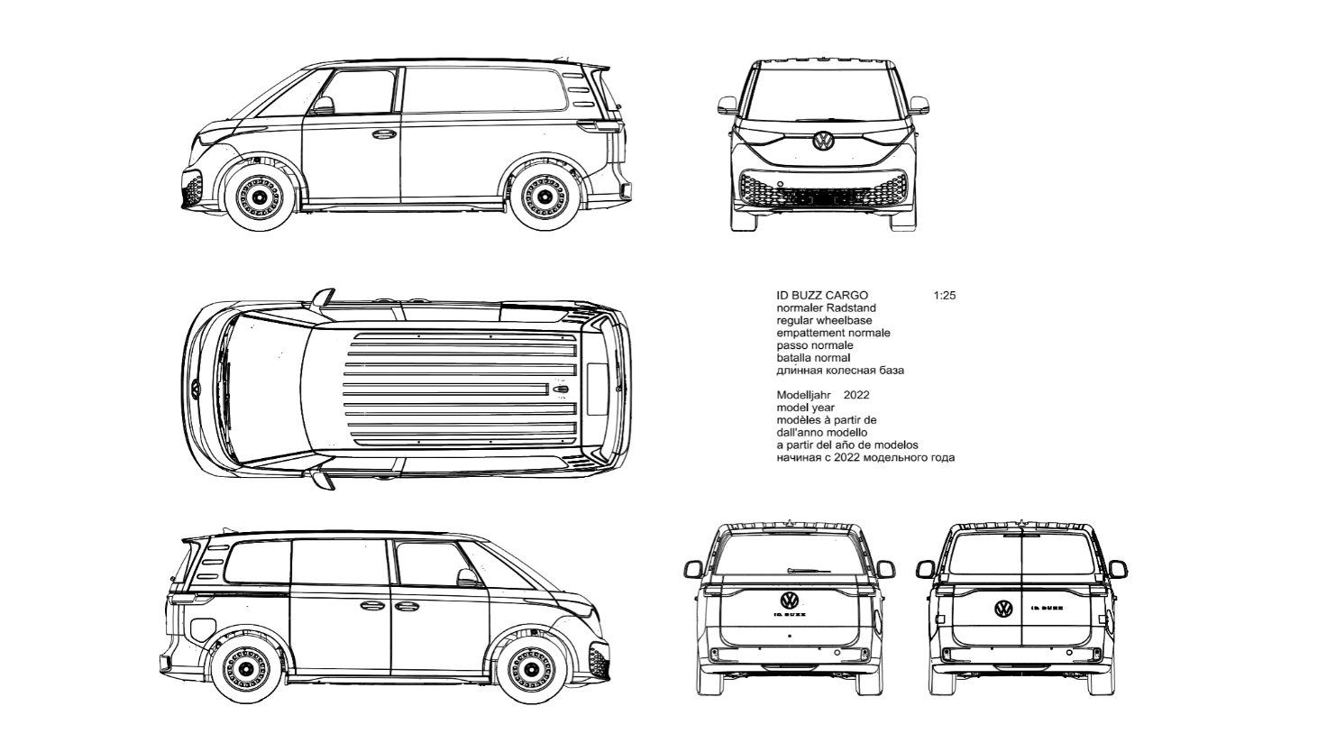 VW ID Buzz Beklebungsvorlagen