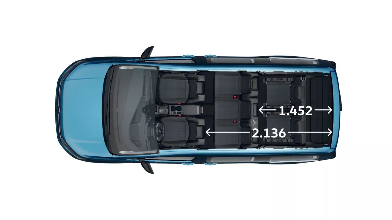 Caddy Life Maxi Abmessungen Ansicht oben