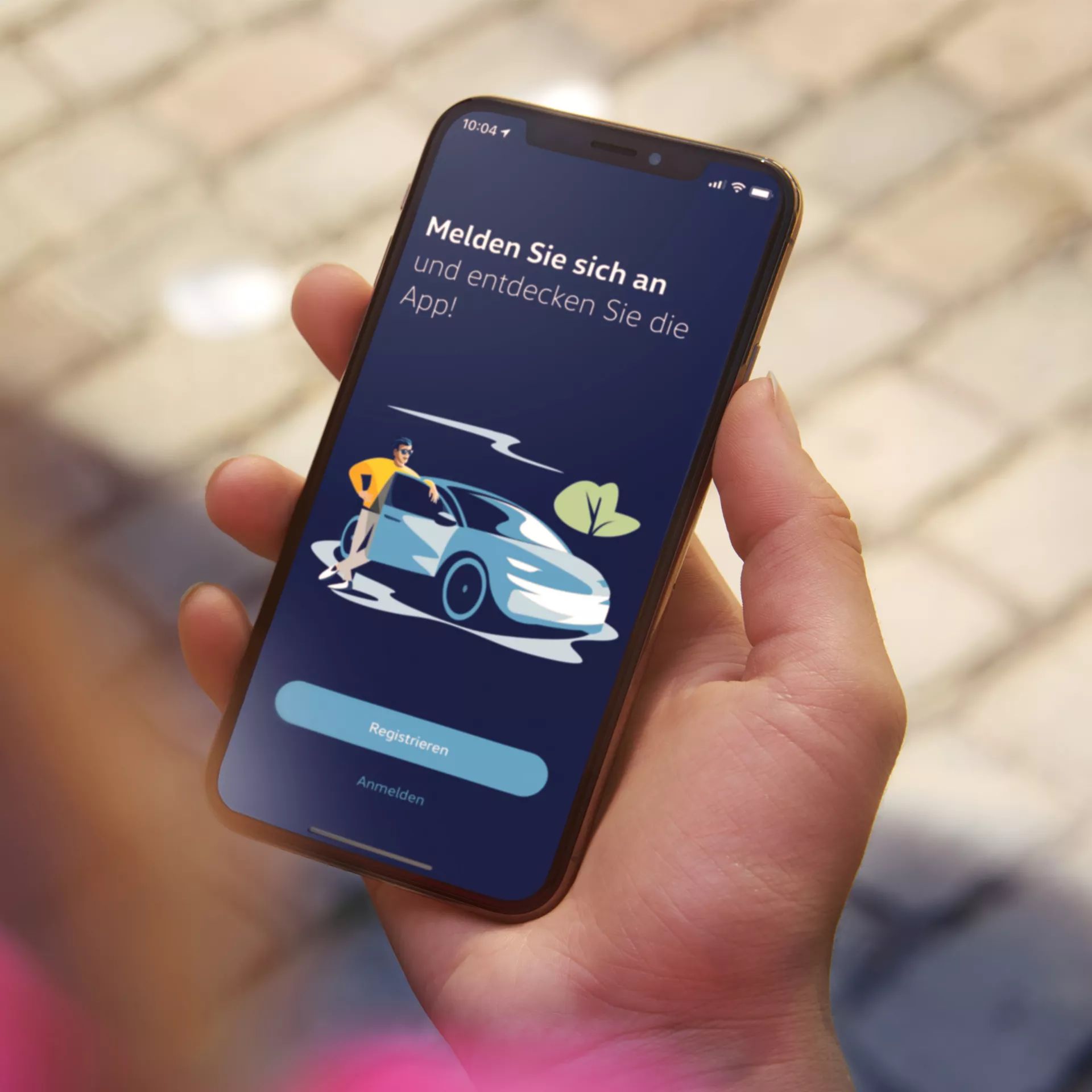 Anmeldefenster der VW We Connect App